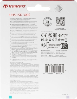Флеш карта SDXC 128GB Transcend  TS128GSDC300S
