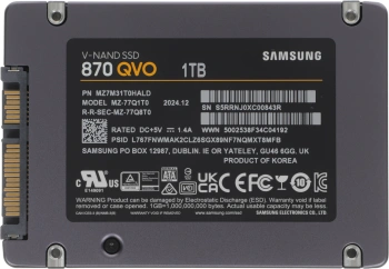 Накопитель SSD Samsung SATA-III 1TB MZ-77Q1T0BW