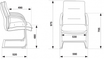 Кресло Бюрократ  T-9927SL-LOW-V