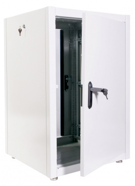 Шкаф коммутационный ЦМО (ШТК-Э-18.6.6-13АА) напольный 18U 598x600мм пер.дв.стекл металл 2 бок.пан. 540кг серый 515мм 43кг 180град. 920мм IP20