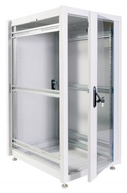 Шкаф коммутационный ЦМО (ШТК-Э-24.6.8-13АА) напольный 24U 600x800мм пер.дв.стекл металл 2 бок.пан. 540кг серый 59кг 180град. 1187мм IP20