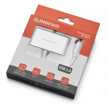 Устройство чтения карт памяти USB Type-C SunWind SW-CR051-S