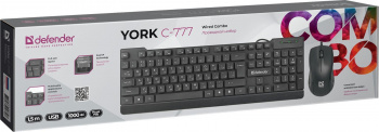 Клавиатура + мышь Defender York C-777