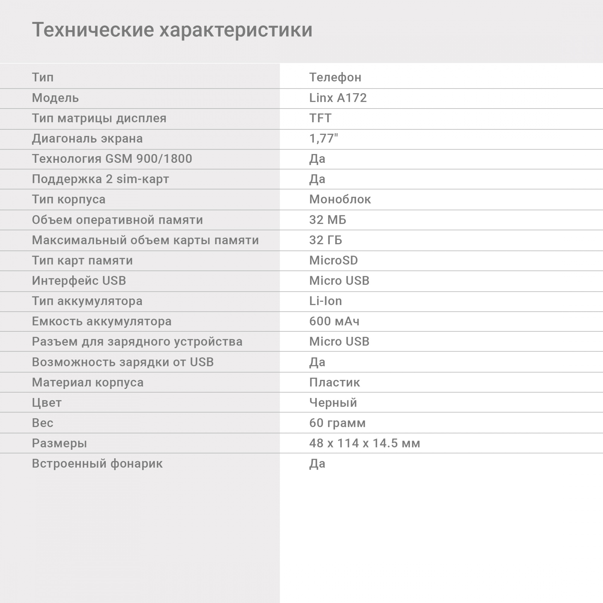 Мобильный телефон Digma A172 Linx 32Mb черный моноблок 2Sim 1.77