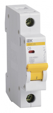 Выключатель автоматический IEK MVA20-1-006-C  ВА47-29