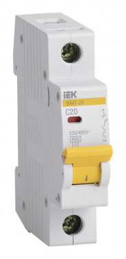 Выключатель автоматический IEK MVA20-1-020-C  ВА47-29