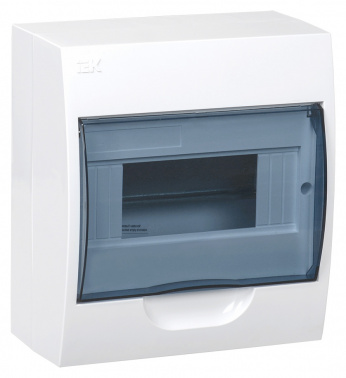 Щит распределительный IEK MKP12-N-08-40-20 ЩРН-П-8 для установки модульных устройств навесной 184мм 97мм 200мм 660B 8мод. пластик IP41 белый (упак.:1шт)