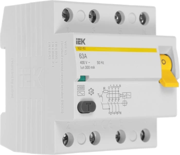 Выключатель дифф.тока УЗО IEK MDV10-4-063-300  ВД1-63