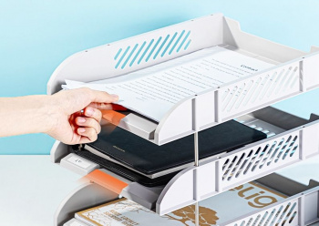 Лоток горизонтальный Deli E9217grey