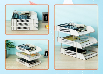 Лоток горизонтальный Deli E9217grey