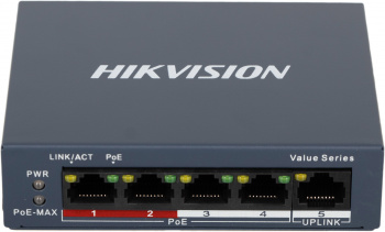 Коммутатор Hikvision  DS-3E0105P-E/M(B)