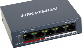Коммутатор Hikvision  DS-3E0105P-E/M(B)