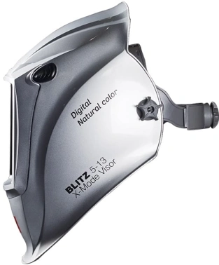 Маска сварщика Fubag Blitz 5-13 Visor Digital X-Mode филь.:хамел. кл.:1/1/1/2 см.экр.97x60мм серый (31596)