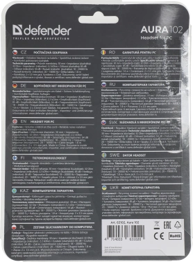 Наушники с микрофоном Defender Aura 102