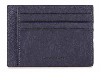 Чехол для кредитных карт Piquadro Black Square PP2762B3R/BLU4 синий натур.кожа