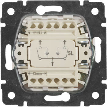 Выключатель Legrand Valena скрыт. 2кл. с подсветкой IP20 белый (774428)