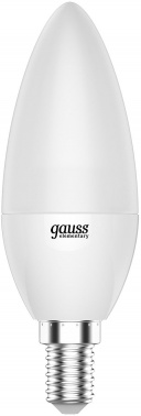 Лампа светодиодная Gauss Elementary 6Вт цок.:E14 свеча 220B св.свеч.бел.теп. C37 (упак.:10шт) (33116)