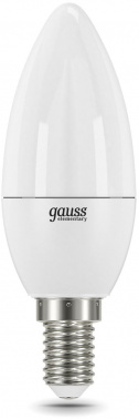 Лампа светодиодная Gauss Elementary 12Вт цок.:E14 свеча 220B св.свеч.бел.нейт. C37 (упак.:10шт) (33122)