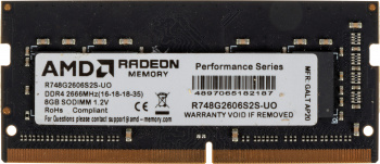 Память DDR4 8Gb 2666MHz AMD  R748G2606S2S-UO