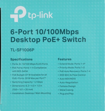 Коммутатор TP-Link  TL-SF1006P