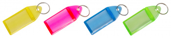 Бирка для ключей Silwerhof 1412740 инфо-окно ассорти (упак.:20шт) пластиковый пакет