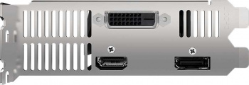 Видеокарта Gigabyte PCI-E GV-N1650D5-4GL NVIDIA GeForce GTX 1650 4096Mb 128 GDDR5 1665, 8002 DVIx1 HDMIx1 DPx1 HDCP Ret low profile