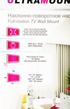 Кронштейн для телевизора Ultramounts UM867W
