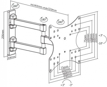 Кронштейн для телевизора Ultramounts UM867W