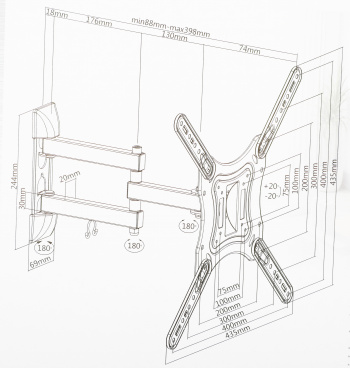 Кронштейн для телевизора Ultramounts UM870W