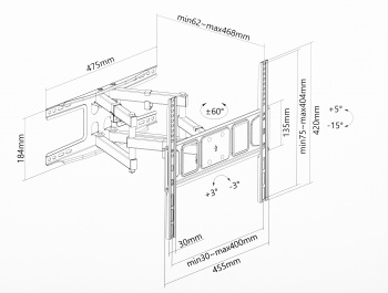 Кронштейн для телевизора Ultramounts UM908