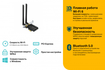 Сетевой адаптер Wi-Fi + Bluetooth TP-Link Archer TX50E