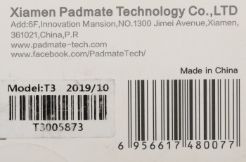 Гарнитура внутриканальные Padmate T3