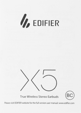 Гарнитура внутриканальные Edifier X5