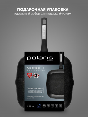 Сковорода-гриль Polaris Monolit 28G
