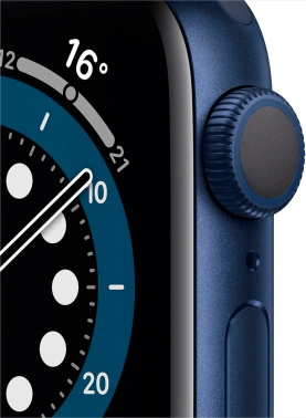 Смарт-часы Apple Watch Series 6 40мм OLED корп.синий рем.темный ультрамарин разм.брасл.:130-200мм (MG143RU/A)