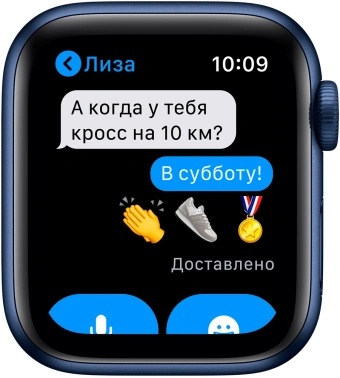 Смарт-часы Apple Watch Series 6 40мм OLED корп.синий рем.темный ультрамарин разм.брасл.:130-200мм (MG143RU/A)