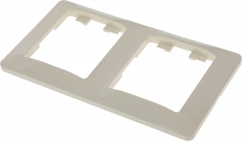 Рамка Schneider Electric Glossa GSL000206 накладная 2x вертикальный монтаж пластик бежевый