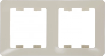 Рамка Schneider Electric Glossa GSL000206 накладная 2x вертикальный монтаж пластик бежевый
