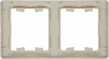 Рамка Schneider Electric Glossa GSL000206 накладная 2x вертикальный монтаж пластик бежевый