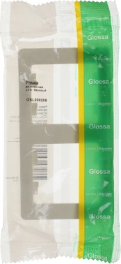 Рамка Schneider Electric Glossa GSL000206 накладная 2x вертикальный монтаж пластик бежевый
