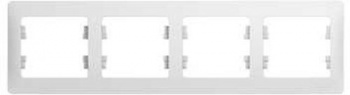 Рамка Schneider Electric Glossa GSL000104 накладная 4x горизонтальный монтаж пластик белый