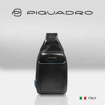 Рюкзак слинг мужской Piquadro Blue Square CA4827B2/N черный кожа