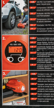 Автомобильный компрессор Black+Decker ASI200-XJ