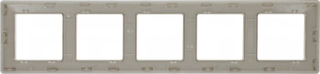 Рамка Legrand Valena Life 754045 накладная 5x горизонтальный монтаж поликарбонат слоновая кость