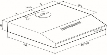 Вытяжка козырьковая Krona Jessica slim 600