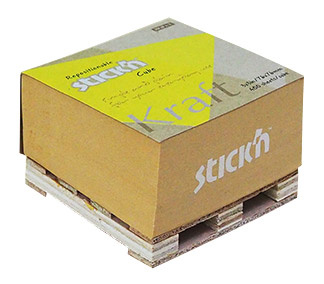 Блок самоклеящийся бумажный Stick`n 21816 76x76мм 400лист. коричневый Kraft Notes 