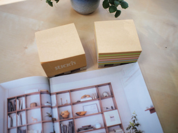 Блок самоклеящийся бумажный Stick`n 21816 76x76мм 400лист. коричневый Kraft Notes 