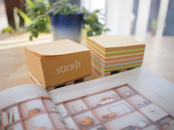 Блок самоклеящийся бумажный Stick`n 21816 76x76мм 400лист. коричневый Kraft Notes 