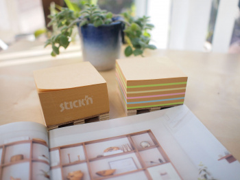 Блок самоклеящийся бумажный Stick`n 21816 76x76мм 400лист. коричневый Kraft Notes 