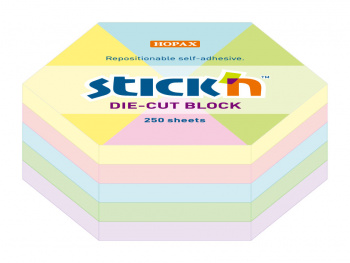 Блок самоклеящийся бумажный Stick`n 21826 61x70мм 250лист. пастель ассорти 